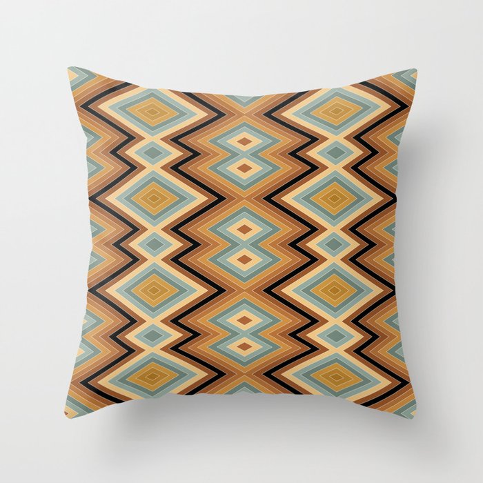 Boho Western Geometric Pattern V Throw Pillow Gallery Image 6