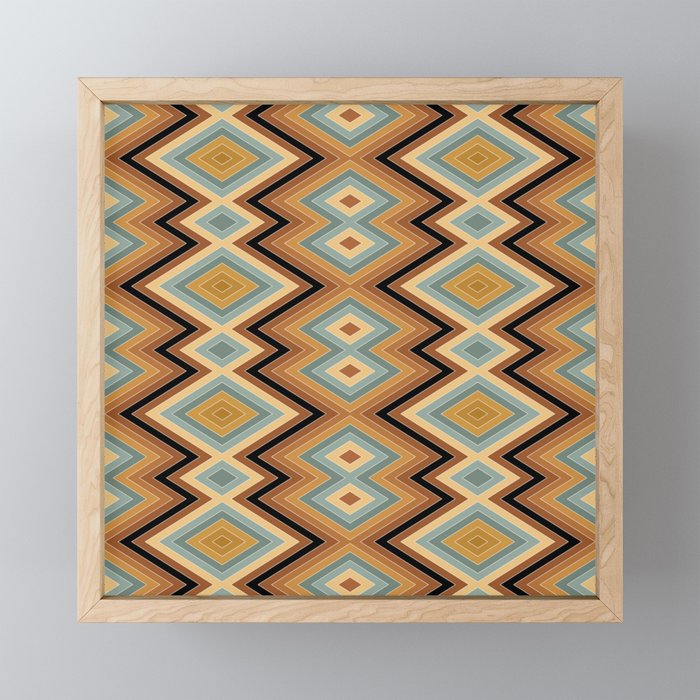 Boho Western Geometric Pattern V Mini Art Print Gallery Image 1