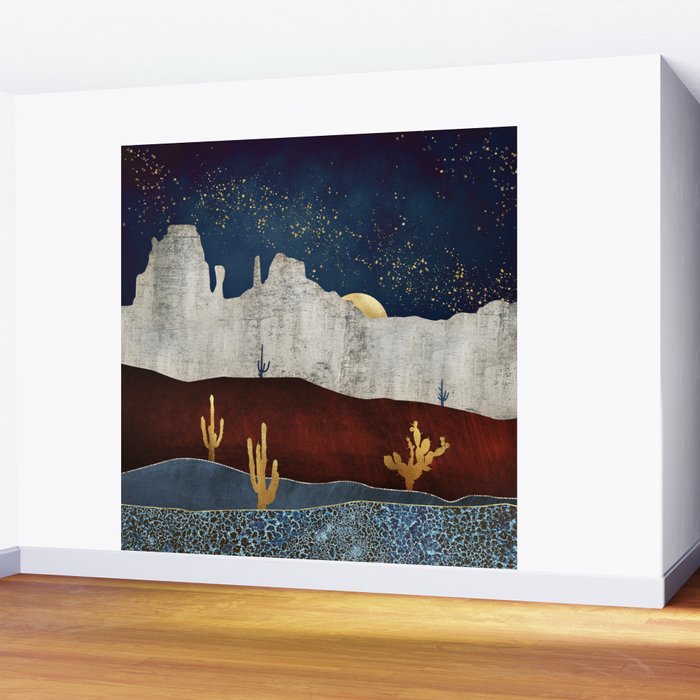 Moonlit Desert Wall Mural Gallery Image 2