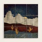 Moonlit Desert Wood Wall Art Gallery Image 1