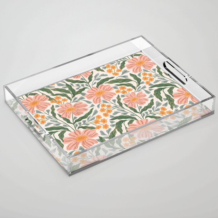 Mila I - boho nature inspired illustration Acrylic Tray Gallery Image 1