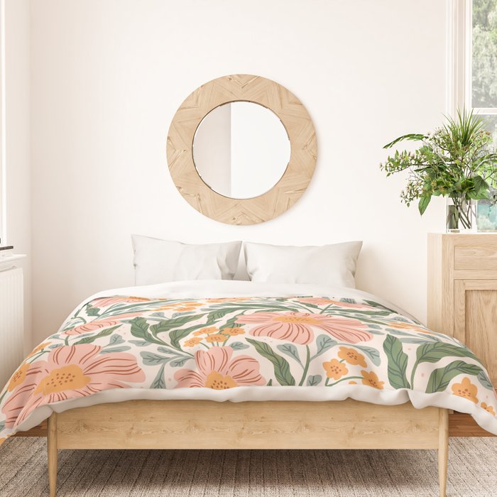 Mila I - boho nature inspired illustration Duvet Cover Gallery Image 3