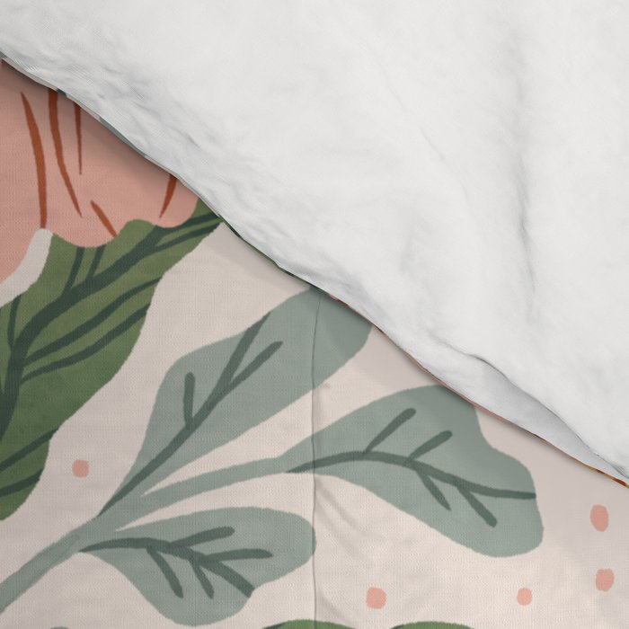 Mila I - boho nature inspired illustration Comforter Gallery Image 4