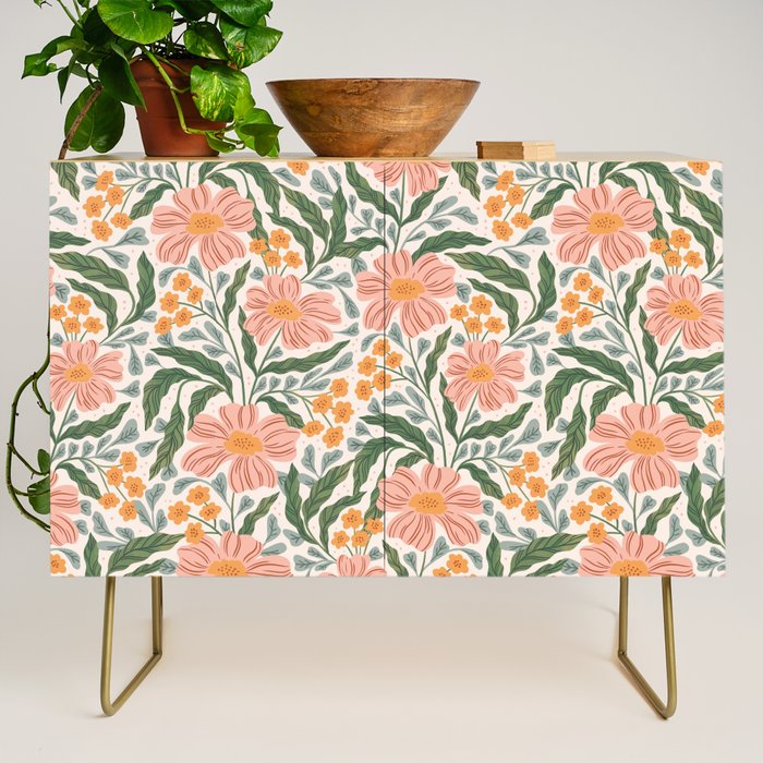 Mila I - boho nature inspired illustration Credenza Gallery Image 1