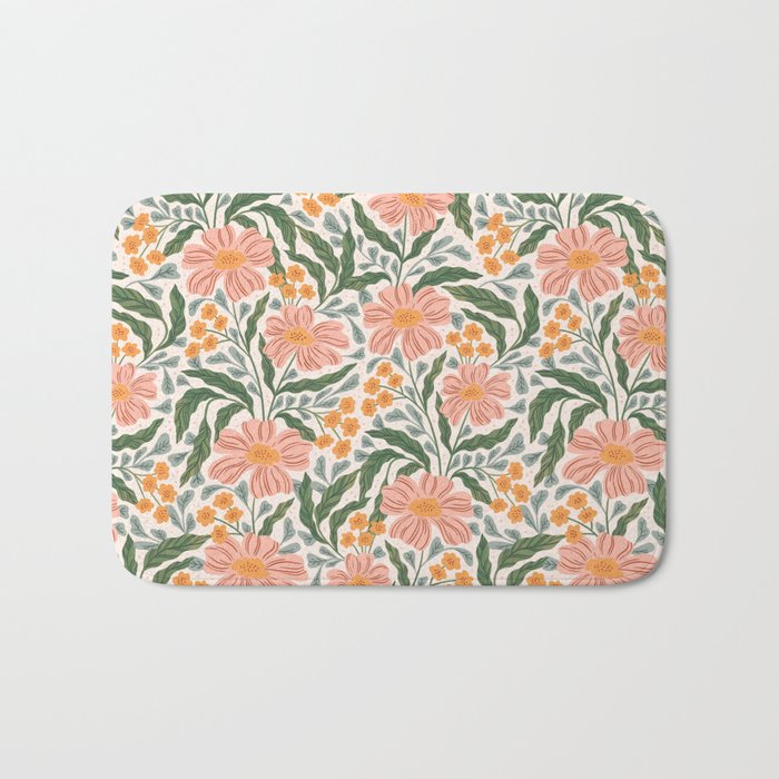 Mila I - boho nature inspired illustration Bath Mat Gallery Image 1