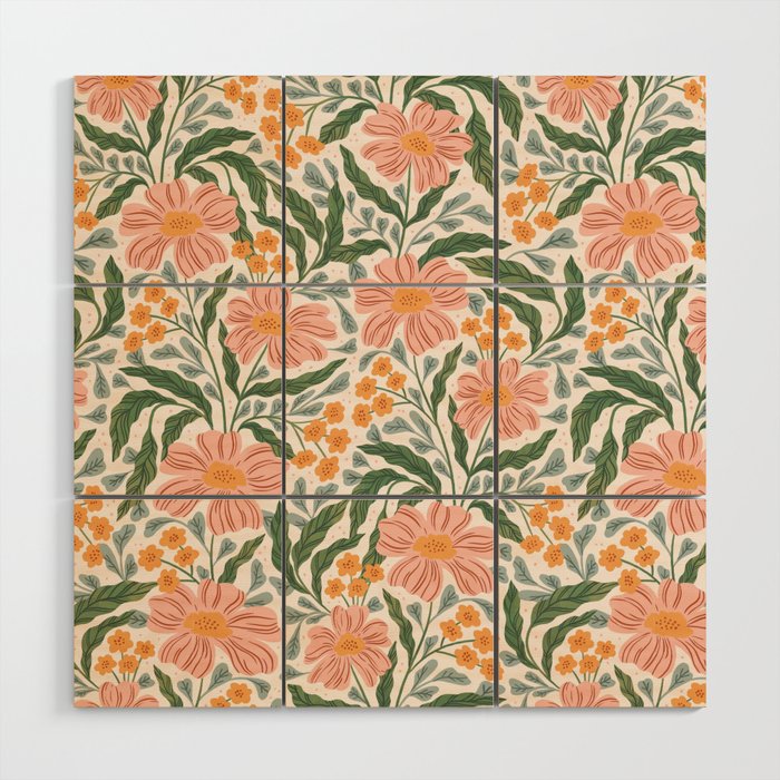 Mila I - boho nature inspired illustration Wood Wall Art Gallery Image 1