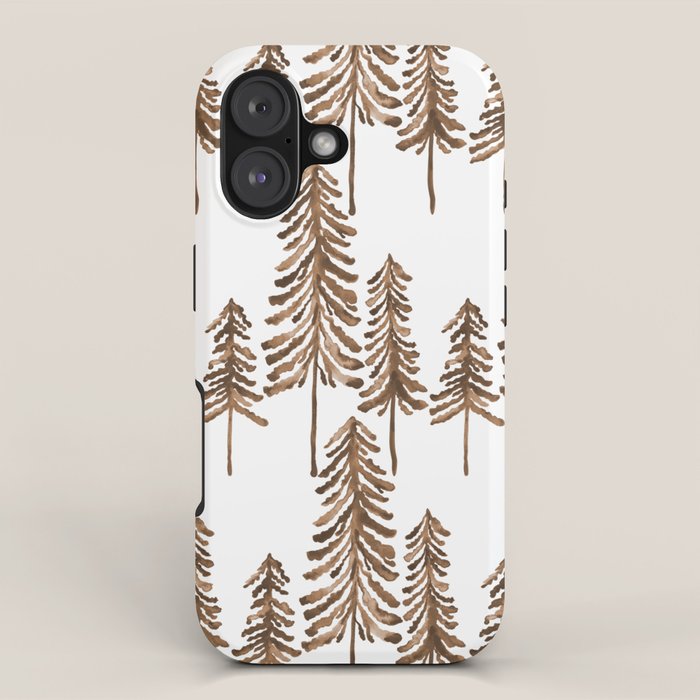Pine Trees - Sepia Palette iPhone Case Gallery Image 1