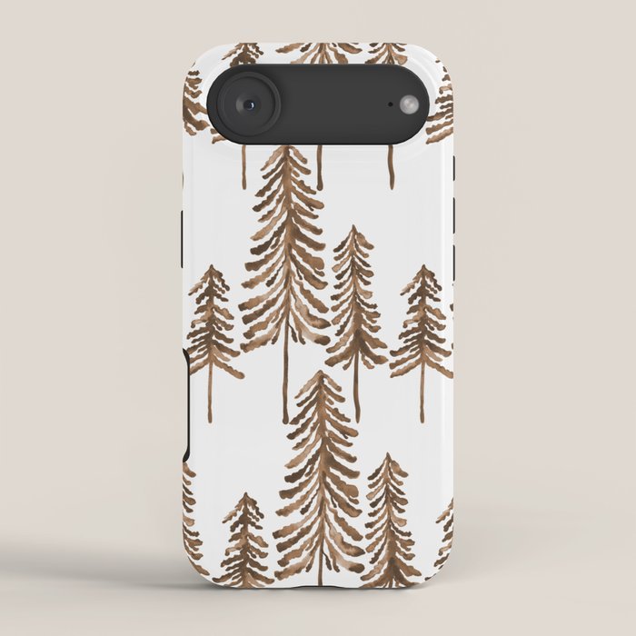 Pine Trees - Sepia Palette iPhone Case Gallery Image 2