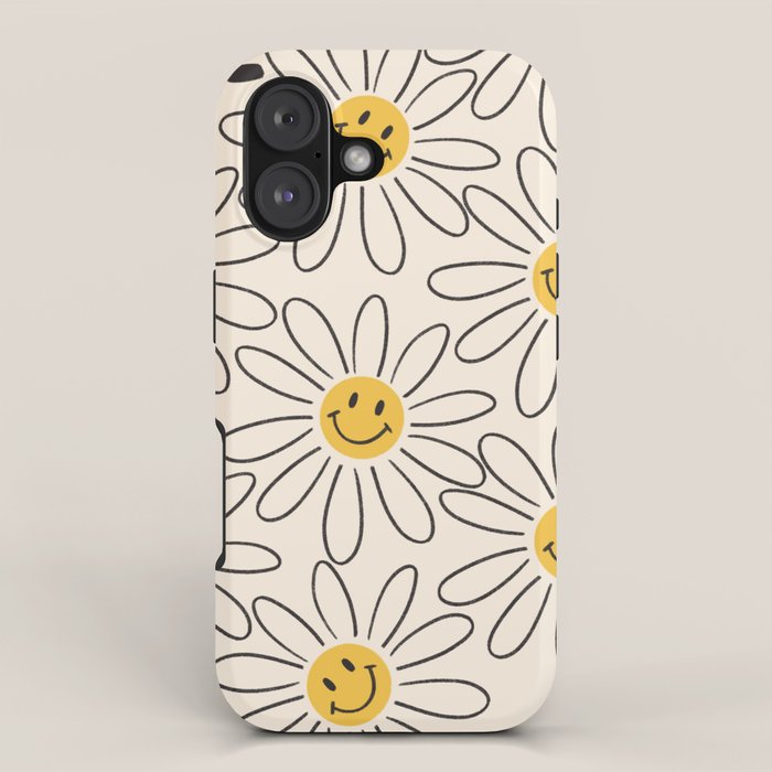 Smiley face 70s Daisy  iPhone Case Gallery Image 1
