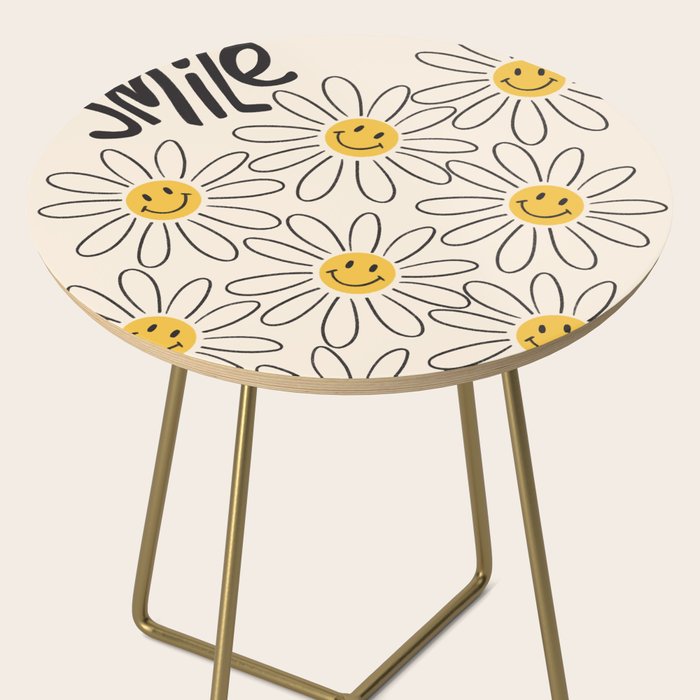Smiley face 70s Daisy  Side Table Gallery Image 2
