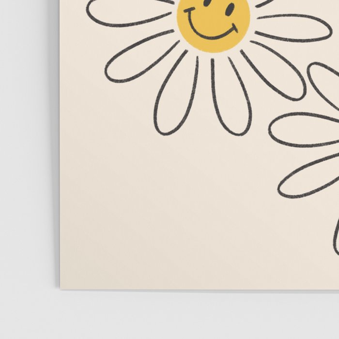 Smiley face 70s Daisy  Poster Gallery Image 3