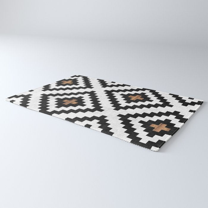 Urban Tribal Pattern No.16 - Aztec - Concrete and Wood Rug Gallery Image 3