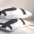 Mod Ink White Background Pillow Sham Gallery Image 3