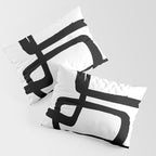 Mod Ink White Background Pillow Sham Gallery Image 3