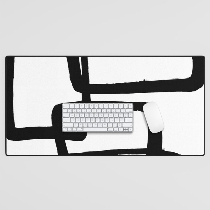 Mod Ink White Background Desk Mat Gallery Image 1