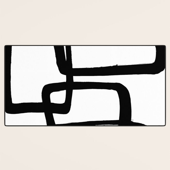 Mod Ink White Background Desk Mat Gallery Image 3