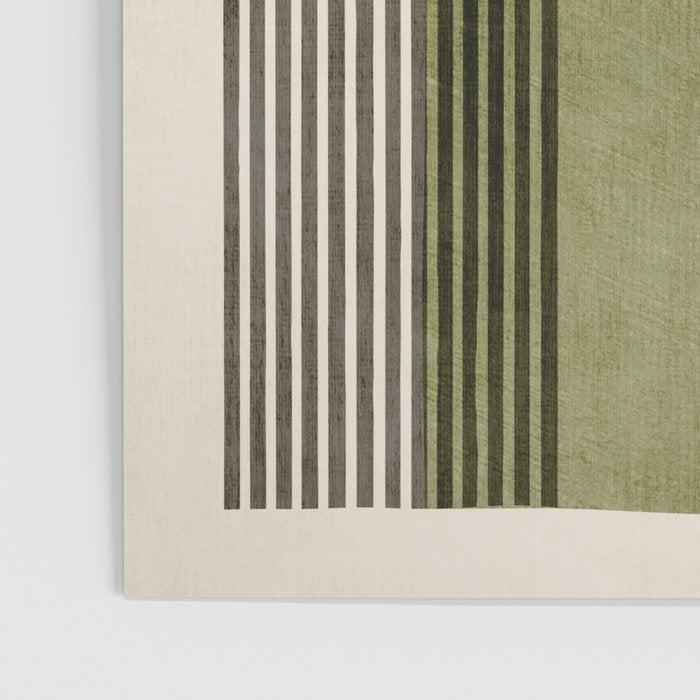 Olive Green Brown Gray Black Bold Lines Artwork Poster Gallery Image 3