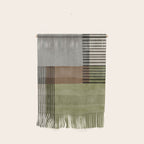 Olive Green Brown Gray Black Bold Lines Artwork Wall Hanging Gallery Image 1