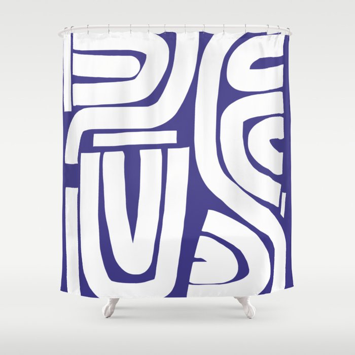 Abstract stripe mosaic Shower Curtain Gallery Image 1
