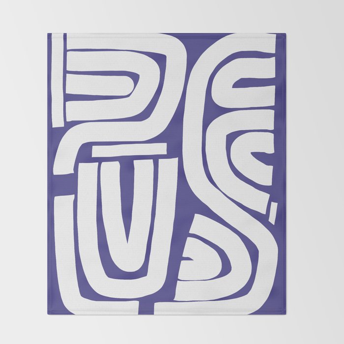 Abstract stripe mosaic Throw Blanket Gallery Image 2
