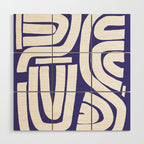 Abstract stripe mosaic Wood Wall Art Gallery Image 1