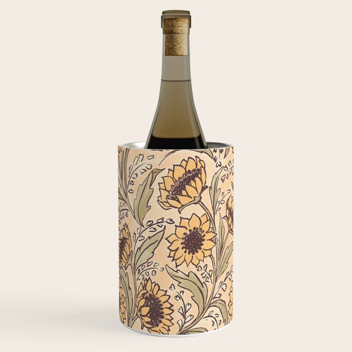Sunflowers - gold Wine Chiller Gallery Image 2
