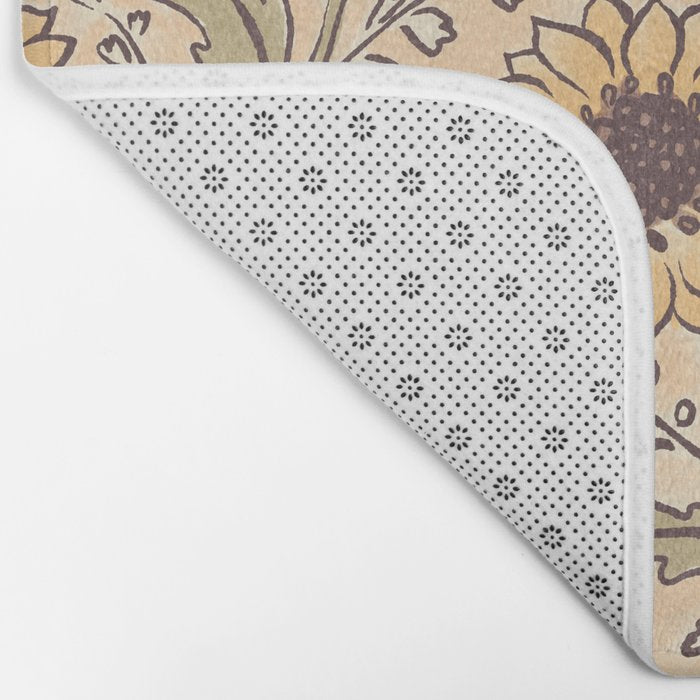 Sunflowers - gold Bath Mat Gallery Image 2