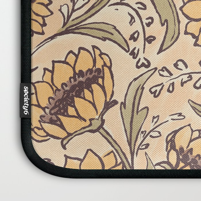 Sunflowers - gold Laptop Sleeve Gallery Image 3