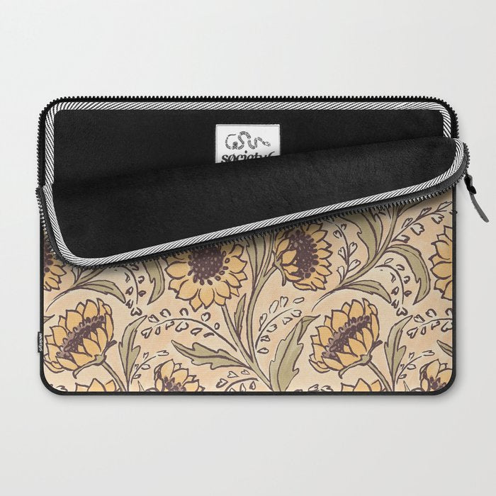 Sunflowers - gold Laptop Sleeve Gallery Image 2