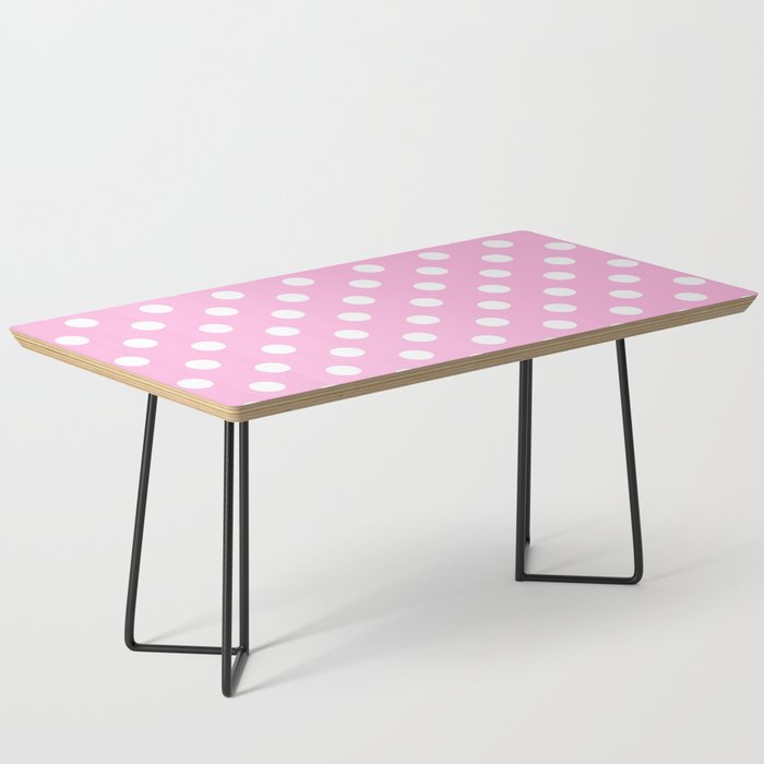 Polka Dots (White & Pink Pattern) Coffee Table Gallery Image 1