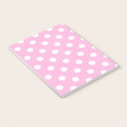 Polka Dots (White & Pink Pattern) Notebook Gallery Image 3