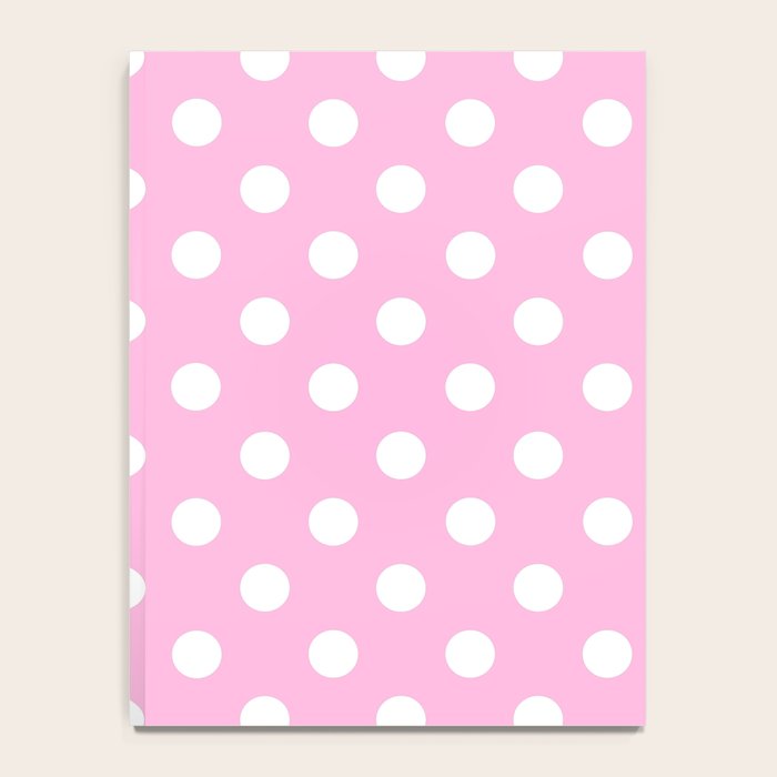 Polka Dots (White & Pink Pattern) Notebook Gallery Image 4