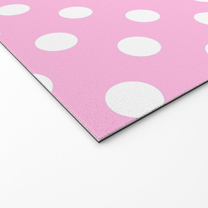 Polka Dots (White & Pink Pattern) Welcome Mat Gallery Image 2