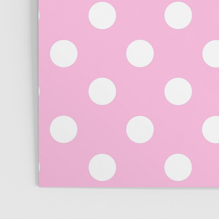 Polka Dots (White & Pink Pattern) Poster Gallery Image 3