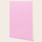Polka Dots (White & Pink Pattern) Wallpaper Gallery Image 2