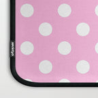 Polka Dots (White & Pink Pattern) Laptop Sleeve Gallery Image 3