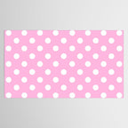 Polka Dots (White & Pink Pattern) Tablecloth Gallery Image 2