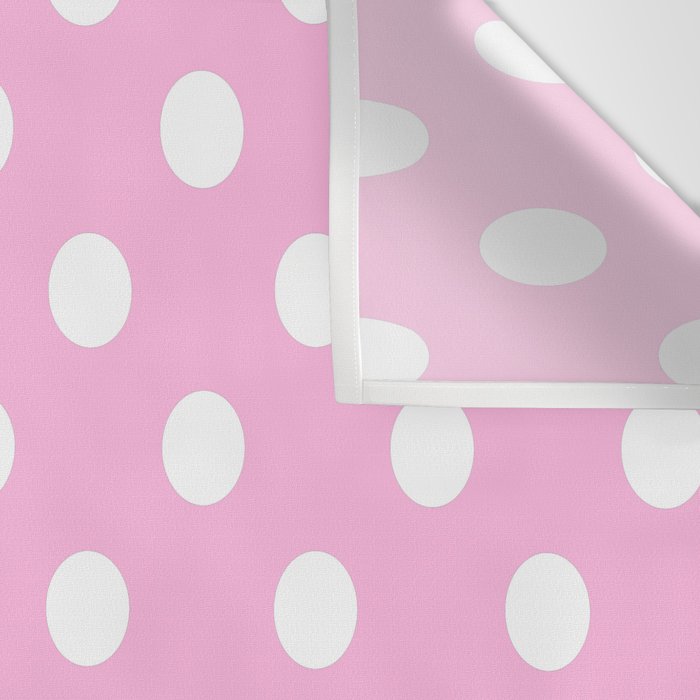 Polka Dots (White & Pink Pattern) Wall Tapestry Gallery Image 3