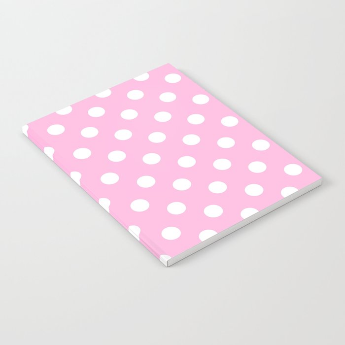 Polka Dots (White & Pink Pattern) Notebook Gallery Image 2