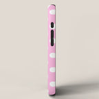 Polka Dots (White & Pink Pattern) iPhone Case Gallery Image 2