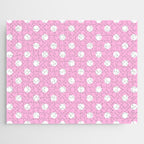 Polka Dots (White & Pink Pattern) Jigsaw Puzzle Gallery Image 1