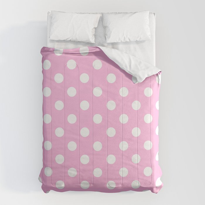 Polka Dots (White & Pink Pattern) Comforter Gallery Image 6