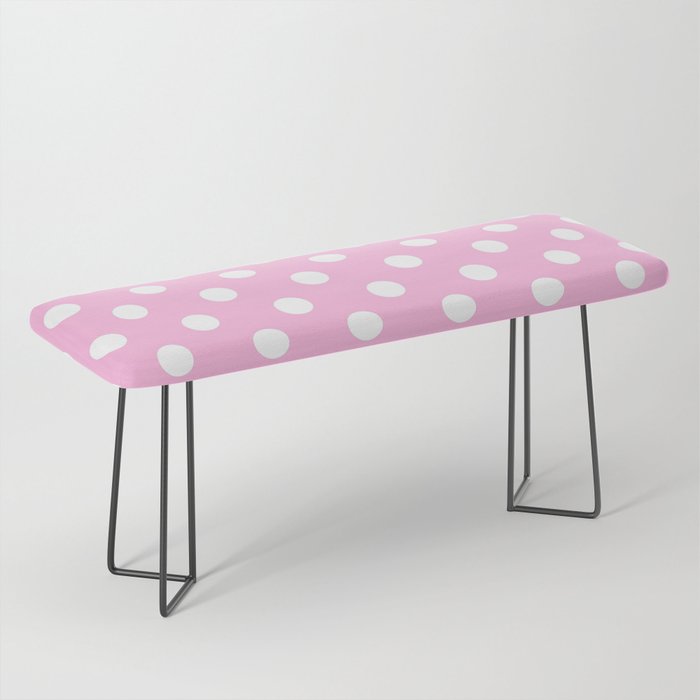 Polka Dots (White & Pink Pattern) Bench Gallery Image 1