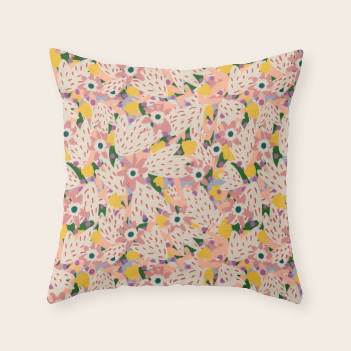 Floral Collage  Throw Pillow Gallery Image 6