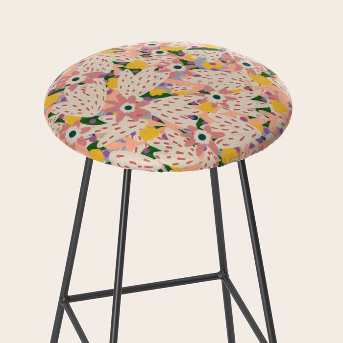 Floral Collage  Stool Gallery Image 2