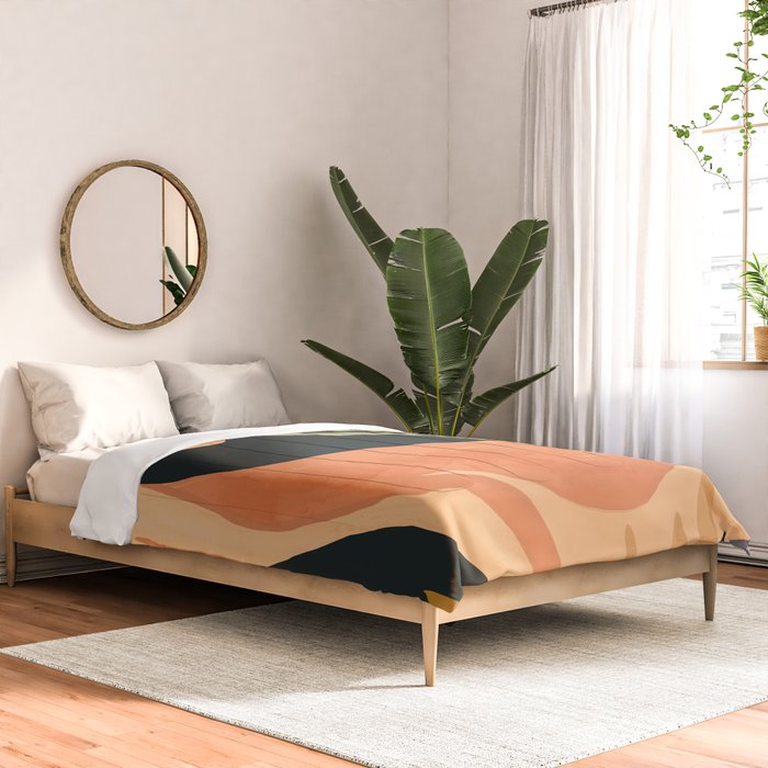Minimal Abstract Art Deer Comforter Gallery Image 2