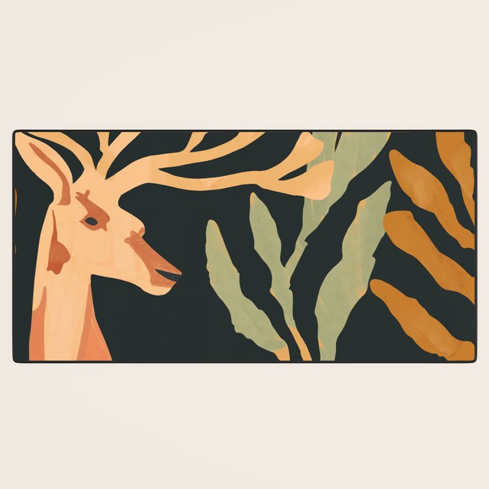 Minimal Abstract Art Deer Desk Mat Gallery Image 3