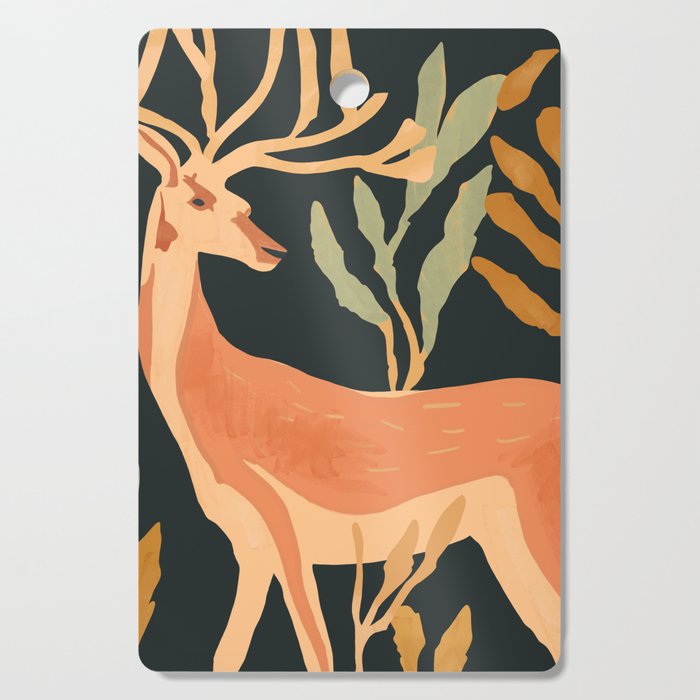 Minimal Abstract Art Deer Cutting Board Gallery Image 1