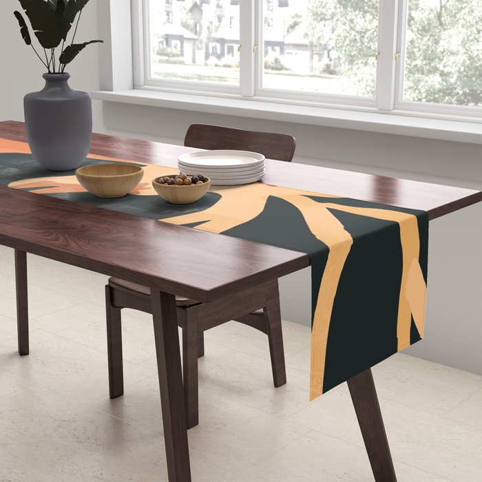 Minimal Abstract Art Deer Table Runner Gallery Image 2