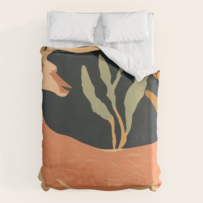 Minimal Abstract Art Deer Duvet Cover Gallery Image 1